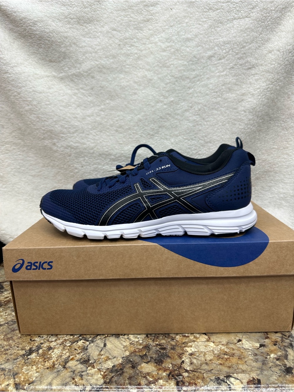 Asics Navy and Black Men's Athletic Running Shoes